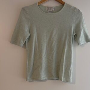 Saks Fifth Avenue Cashmere Crewneck Top - Mint